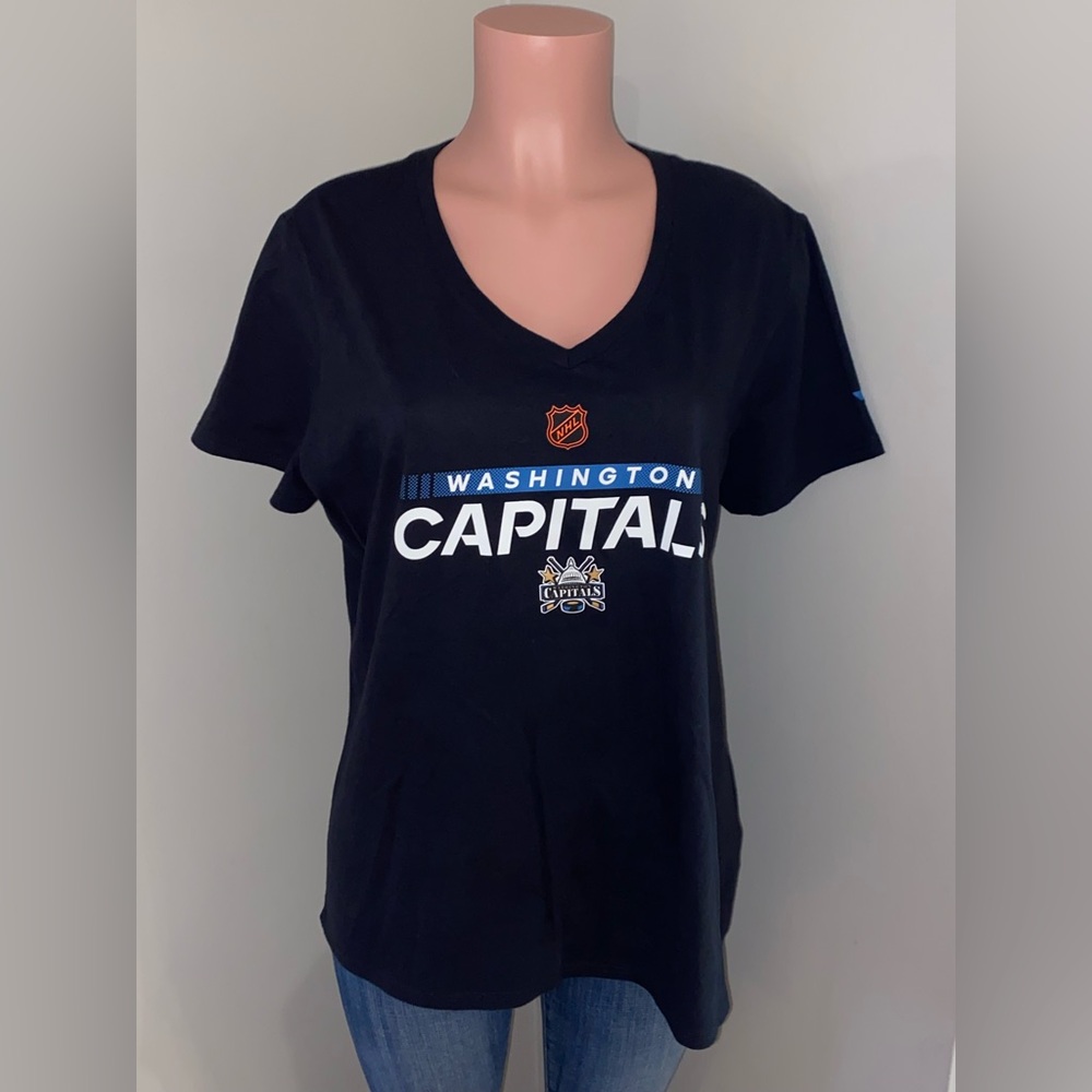 Fanatics Black Washington Capitals Short Sleeve Tee
